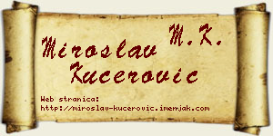 Miroslav Kućerović vizit kartica